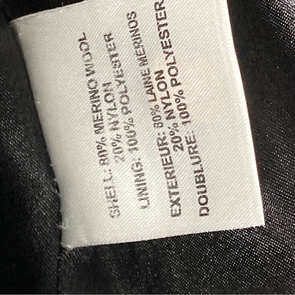 Kristen Blake Women's Coat Merino Wool Blend Double Breasted Black Size 6 - Picture 13 of 16